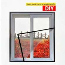 Tela Mosquitera para Ventana, Ajustable y Lavable para Ambientes Frescos Libres de Insectos (130x150 cm) Mosquitero Multiusos Seguro y de Fácil Instalación, Color Negro, Blanco, Gris Colores Aleatorios - Negro - Ver 8