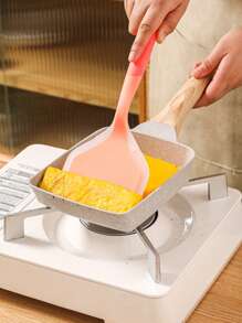 1 Nonstick Japanese Omelette Egg Stone Pan Kitchen Tamagoyaki Pan Handle Pan Kitchen Frying Pan Daily Use Steak Pan Multi-Function Egg Pan Daily Egg Roll Pan Breakfast Rectangular Steak Pan Anti Scaling Handle For All Stove