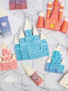 Prinzessinnenschloss Silikon Fondant Form, Schokoladen Backform, handgemachte DIY Torte Dekoration Einsatzplatte, Schokoladen Form, Backform, Tortenboden Form