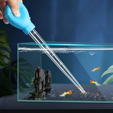 1件装多功能鱼缸吸粪器鱼缸水箱清洁吸管鱼缸换水喂食吸管工具 - 彩色 - 查看 9