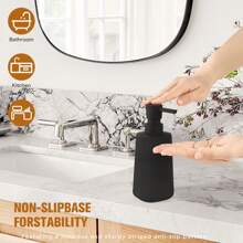 [Phthalate-Free] Soap Dispenser Phthalate-Free Plastic Ergonomic Pump Handle, Ribbed Texture Bathroom & Kitchen Use Modern Bathroom Accessories