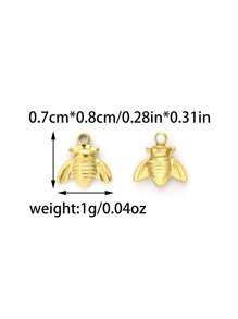 5pcs/Pack Stainless Steel Insect Shaped Fly Design Minimalist Everyday Accessories
