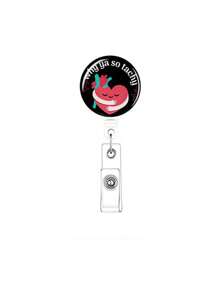 1pc Cute ID Badge Holder, Name Card Case, Retractable Key Chain Reel, Gift For Nurses And Doctors