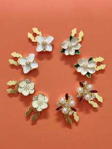 2pcs Button Cover For Shirt Flower Cufflinks Covers Flower Sleeve Button Clip On Button For Dress Wedding Tux Decoration Button Clothing Accessories Gifts