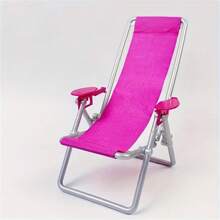 Silla de playa plegable de 11.5 pulgadas / 30 cm - Accesorios y juego de juguetes para casa de muñecas (muñeca y ropa no incluidas), silla para muñecas, accesorios para muñecas, artículos en miniatura para muñecas