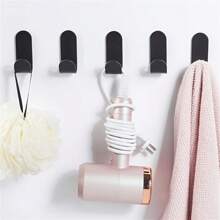 5个装衣帽钩毛巾钩粘钩黑色门钩儿童房围巾挂钩墙壁衣架甜点杯壁挂钥匙扣衣柜空间 - 彩色 - 查看 5