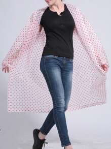 1/2 Pcs Random Color Polka Dot EVA Raincoat, Thicker And Longer Rainwear, Suitable For Daily Outdoor Camping, Rainy Days, Outings, Fishing, Hiking, Travel, And Cycling