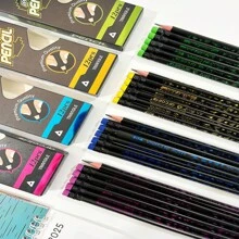 12 Stück/Box hochwertige erweichte Rotholz 2B Bleistifte, vorgeschärft, mit Radiergummi, leicht zu schreiben und nicht leicht zu zerbrechen, ideal zum Skizzieren, Zeichnen, für Schule, Büro, als Füllmaterial für Geschenke zum Schulanfang