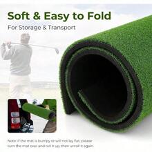 Golf Mat, Artificial Turf Golf Hitting Mat W/ 2 Alignment Sticks & 2 Rubber Tees, Thick Golf Practice Mat Training Aid For Backyard, Golf Chipping Swing Mat For Indoor/Outdoor - 5 x 4 ft  27 mm - View 3
