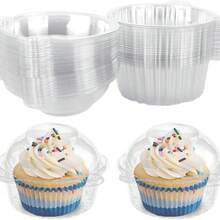 50/100 Vasos Con Domo Estándar Cupcake Caja Individual - 100 piezas - Ver 2