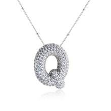 1 Stück modischer, eleganter Kristall-Strass-Buchstabenanhänger-Kette in Goldfarbe für Frauen