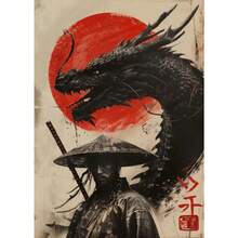 1pc Gift Vintage Japanese Landscape Samurai Geisha Bonsai Torii Gate Sakura Art Posters Canvas Painting Wall Arts Picture For Room Home Decor Optional Frame - Multicolor - View 28