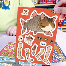 Set de 8 pegatinas creativas con diseño abstracto de montañas y mar "Tungtungtungsahur" de significado desconocido, perfectas para festivales, fans, escuelas y como regalo