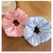 1 件奶油泡芙发圈，超大黄色布发带，奢华大发饰，优雅休闲 - 彩色 - 查看 4