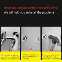 304 Stainless Steel Adjustable Shower Head Angle Adapter Swivel Connector, Mixen Valve Shower Arm Accessories