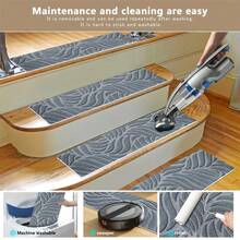 Stair Treads Non-Slip-Stair Runners For Wooden Steps Perfect For Elders, Pet, 4/15pcs Stair Floor Mats Non-Slip Leaf Embossing Stair Treads 20cmX65cm/7.8inchX 25.6inch Indoor And Outdoor Stair Tread Mat, Staircase Steps Reusable Self-Adhesive Hardwood - Multicolor - View 5