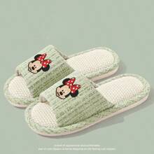 Disney Mickey Mouse Bathroom Slippers, Quick-Drying Anti-Slip Shower Sandals, Hollow-Out Indoor Home Slippers For Women