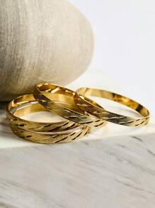 4 piezas de pulseras de lujo de oro y cobre, joyas bohemias para bodas, vacaciones y regalos de Navidad e invierno