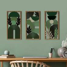 Wooden Leaf Wall Art Set Of 3 - Elegant Botanical Decor For Living Room, Bedroom, Office - Nature-Inspired Wall Hangings With Minimalist Design - Modern Boho Home Decor - Unique Gift For Plant Lovers - Unique Boho Style Wall Hanging For Spring, Weddings, And Mother's Day Home Decor Room Decor Bedroom Decor Wall Decor