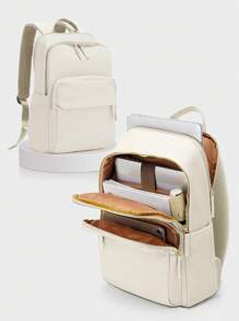Mochila para Laptop de Lazer, Cabe Notebook de 14 Polegadas, Mochila Escolar de Grande Capacidade para Estudantes do Ensino Médio e Fundamental, Mochila para Computador com Alça de Ombro Flexível, Mochila Escolar à Prova d'Água, Mochila de Viagem Casual com Múltiplas Camadas, Mochila à Prova d'Água para Viagem Meninos e Meninas, Mochila Casual Leve, Pasta Escolar para o Ensino Fundamental, Mochilas Escolares para Adolescentes Meninos e Meninas Estudantes, Opção de 4 Cores
