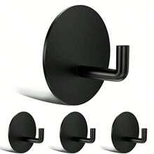 2pcs Strong Waterproof Bathroom Hook, Punch-Free And Traceless Load-Bearing Hook, Strong Adhesive Hook, Detachable, Waterproof, Rust-Proof, Suitable For Clothes, Hats, Tableware, Shoes, Accessories, Kitchen Utensils, Bags, Suitable For Kitchen, Bathroom, Living Room, Bedroom, Wall Hanging Multi-Function Hanging Storage Rack, Suitable For Family Room, Wall, Door, Cabinet