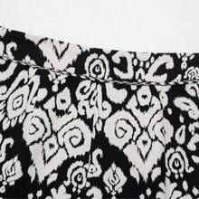 ZEVITY Women's Allover Print Elastic Waist Fashion Skirt Pants