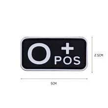 PVC Luminous Blood Type Armband A+ B+ AB+ O+ Patch Morale Patch Soft Glue(1pc)