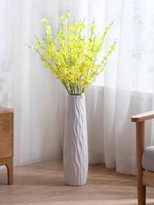 1pc Large Floor Vase, Plastic Flower Vase With High Aesthetic Value, Home Decor, Non-Breakable Plastic Vase, Suitable For Dried Flowers, Artificial Flowers, Fresh Flowers, Nordic & European Style, Floral Arrangement Room Decor Glass Vase - Multicolor - View 6