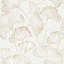 1卷优雅自粘墙纸，浅黄色银杏叶图案，撕贴式，防水，防潮，可移除，易于粘贴，家居装饰墙贴，适用于厨房、卧室、客厅、浴室、橱柜、衣柜、桌子（宽度：17.32英寸；长度：118.11/196.85/393.70英寸） - 杏色 - 查看 14