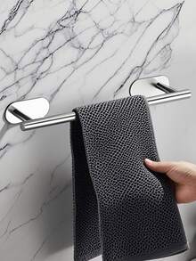 1 件浴室牙刷架、毛巾杆架、壁挂式毛巾架、布挂架、无需钻孔 - 彩色 - 查看 4