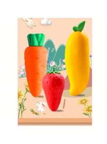 2pcs/5pcs Jumbo Fruit Erasers, Creative Student Stationery, Cute Mango,Strawberry,Carrot Shape Erasers