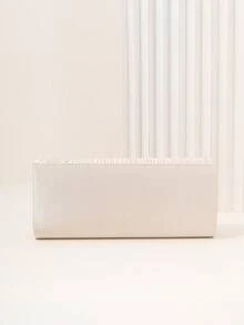象牙色扇贝珍珠手拿包、新娘手拿包、手工串珠钱包、晚宴包、订婚礼物、单身派对礼物、婚礼派对礼物 - 香檳色 - 查看 4