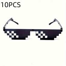 1/5/10pcs Pixel Art Glasses Party Gifts - PVC Mosaic Glasses For All Kinds Of Festive, Photo Props, Strange Gadgets, Non-Electric, Fun Aesthetic Accessories For Parties And Events