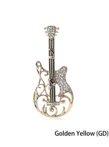 1pc Music Guitar Brooch For Women,Instrument Brooches,For Bag, Sweater, Coat, Hat, Shoes, Dress, Suit