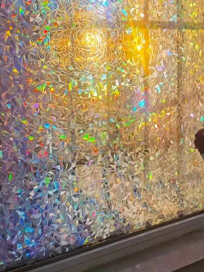 1 Cuộn Decal hình mặt trăng trong suốt không tĩnh điện tự dính, hiệu ứng màu sắc tươi sáng