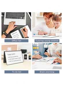 1pc A5 Reusable Whiteboard Notebook Leather Memo Free Whiteboard Pen Erasing Cloth Weekly Planner Portable Stylish Office Notebooks Back To School