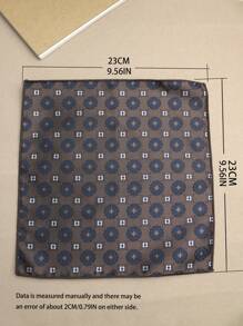 1pc Floral Print Pocket Square, Suitable For Suit, Business, And Streetwear