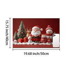 1 Pack Of 3 Santa Claus, Snowman And Snowflake Printed Silicone Coffee Drink Coasters, Anti-Slip & Super Absorbent Washable Drainage Mats For Countertop, Kitchen, Dining Table, Holiday Decor