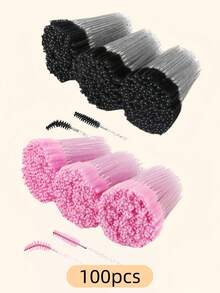 一次性睫毛刷套装 – 睫毛膏刷和化妆刷，适用于睫毛嫁接，50/100/200/300/400支装