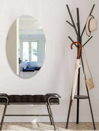 1pc DIY Acrylic Mirror, Bathroom Spiegel Makeup Unbreakable, Self Adhesive, No Installation Required. Wand Square Round Heart Shaped Unbreakable Waterproof Material, Peel Stick, Bedroom Vanity Office, Indoor Outdoor Walls. Home Back To School Room Supplies view 6