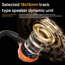 Lenovo Bone Conduction Bluetooth Headphones X7 Pro, Bluetooth 5.3 With Stable Connection, 50 Hours Super Long Battery Life, Compatible With All Devices, IP55 Professional Sports Waterproof And Dustproof - Orange Black - View 4