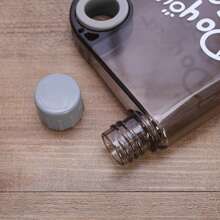 1pc Flat Water Bottle,380ml Portable Plastic Transparent Water Bottle A5 Plastic Memo Paper Travel Flask For School Activity Outdoor Gym Cycling Hiking