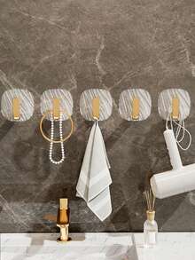 1pc No Drilling Bathroom Shower Shelf, Organizer Rack For Toiletries, Body Wash Storage Rack For Washbasin, Bath, Wall Mounted Toilet Shelf, Home Plastic Storage Rack Bathroom Accessories - White - View 6