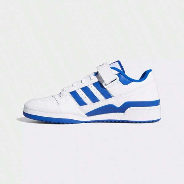 Adidas Tênis Adidas Originals FORUM LOW, Unissex, Branco e Azul, com , Clássico, Retro, Casual, FY7756