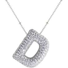 1 Stück modischer, eleganter Kristall-Strass-Buchstabenanhänger-Kette in Goldfarbe für Frauen