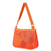 1pc Mesh Beach Bag, Kids Shell Storage Bag, Beach Shell Bag For Boys And Girls, Swimming Accessories, Suitable For 3-12 Years Old Children (The Bag Runs Small, Suitable For 2-12 Years Old Kids)