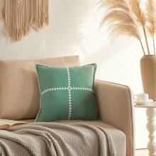 Becky G. & Alejandra Decorative Pillow, Green Lily, 18" X 18"