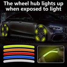 20pcs High-Visibility Reflective Wheel Stickers For Cars, Motorcycles & Bicycles - Durable, Waterproof Decals