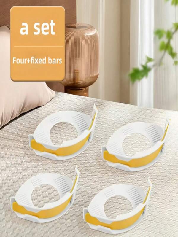4pcs/Set New Bedsheet Anti-Slip Fixer, Invisible Buckle Bedsheet Clips