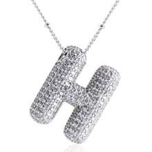 1 Stück modischer, eleganter Kristall-Strass-Buchstabenanhänger-Kette in Goldfarbe für Frauen